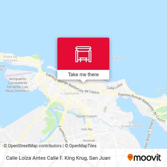 Calle Loiza Antes Calle F. King Krug map