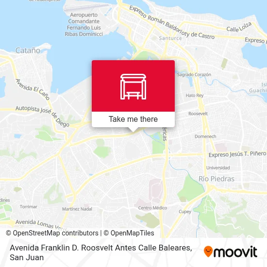 Avenida Franklin D. Roosvelt Antes Calle Baleares map