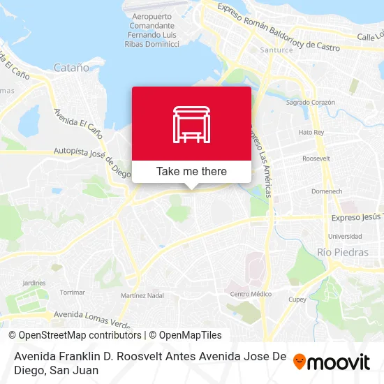 Mapa de Avenida Franklin D. Roosvelt Antes Avenida Jose De Diego