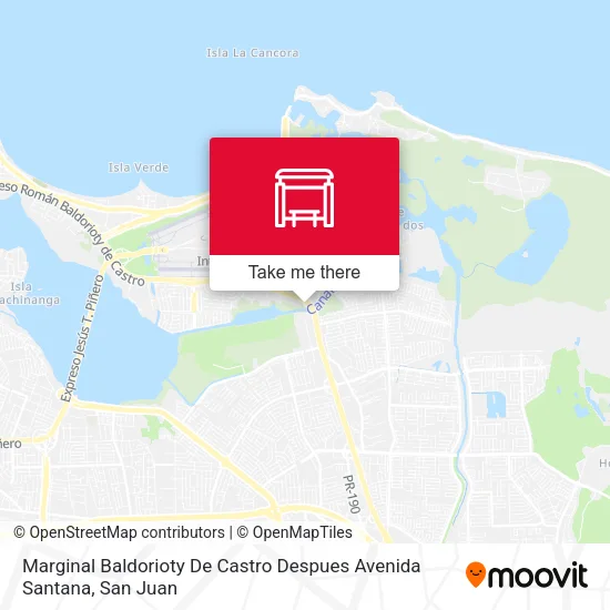 Mapa de Marginal Baldorioty De Castro Despues Avenida Santana