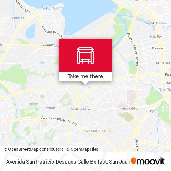 Mapa de Avenida San Patricio Despues Calle Belfast
