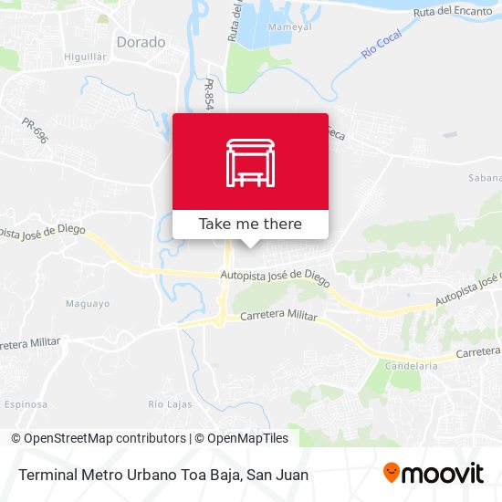 Terminal Metro Urbano Toa Baja map