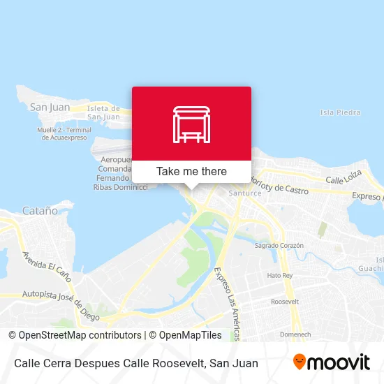 Mapa de Calle Cerra Despues Calle Roosevelt