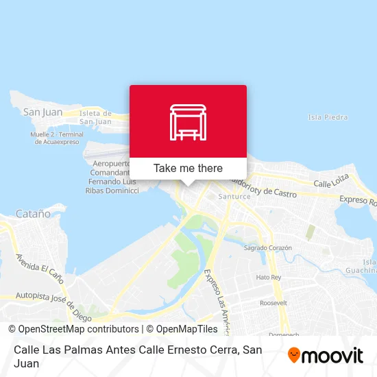 Mapa de Calle Las Palmas Antes Calle Ernesto Cerra