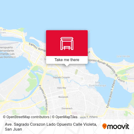 Mapa de Ave. Sagrado Corazon Lado Opuesto Calle Violeta