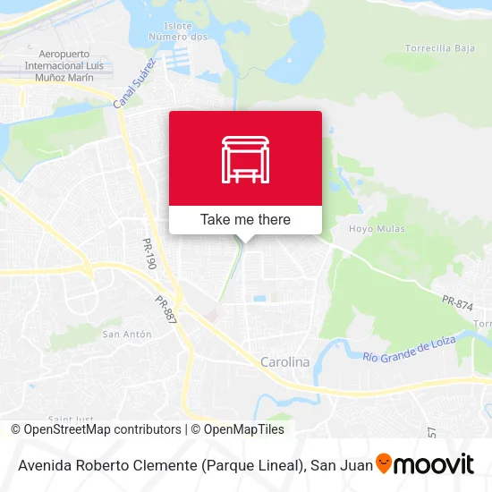 Mapa de Avenida Roberto Clemente (Parque Lineal)