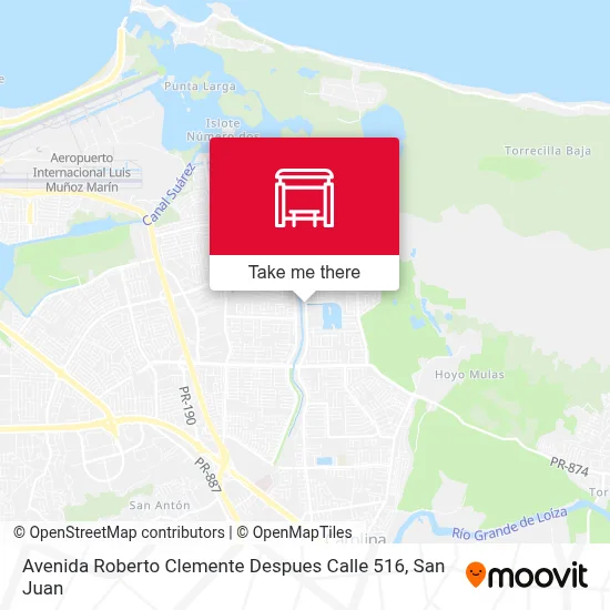 Avenida Roberto Clemente Despues Calle 516 map