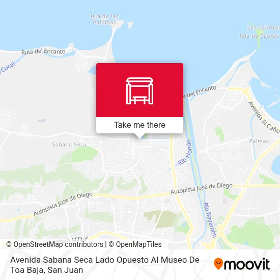 Avenida Sabana Seca Lado Opuesto Al Museo De Toa Baja map