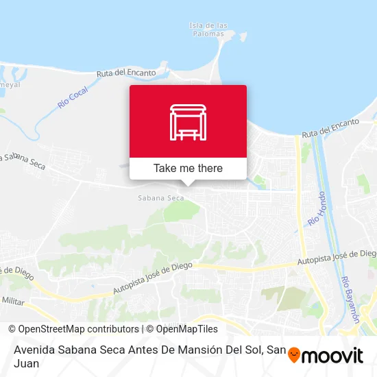 Mapa de Avenida Sabana Seca Antes De Mansión Del Sol