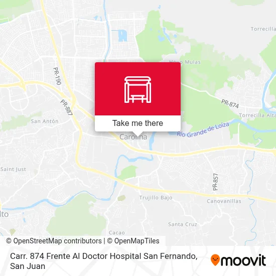 Mapa de Carr. 874 Frente Al Doctor Hospital San Fernando