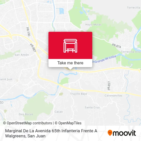 Mapa de Marginal De La Avenida 65th Infanteria Frente A Walgreens