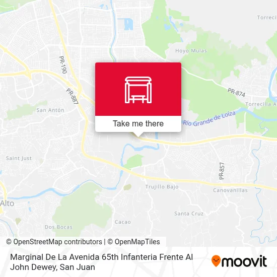 Mapa de Marginal De La Avenida 65th Infanteria Frente Al John Dewey