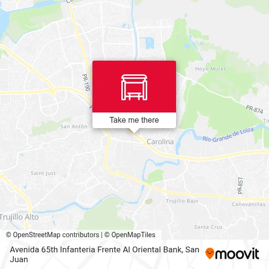 Avenida 65th Infanteria Frente Al Oriental Bank map