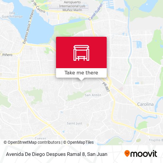 Mapa de Avenida De Diego Despues Ramal 8