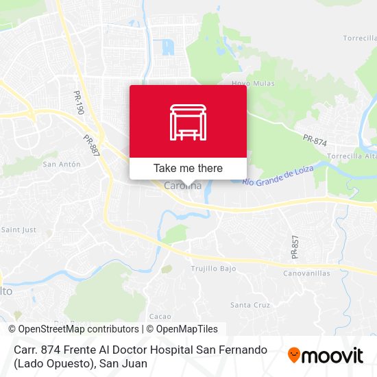 Mapa de Carr. 874 Frente Al Doctor Hospital San Fernando (Lado Opuesto)