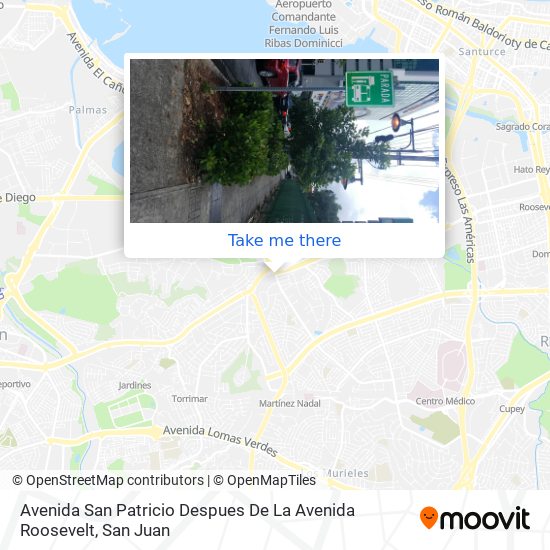 Avenida San Patricio Despues De La Avenida Roosevelt map