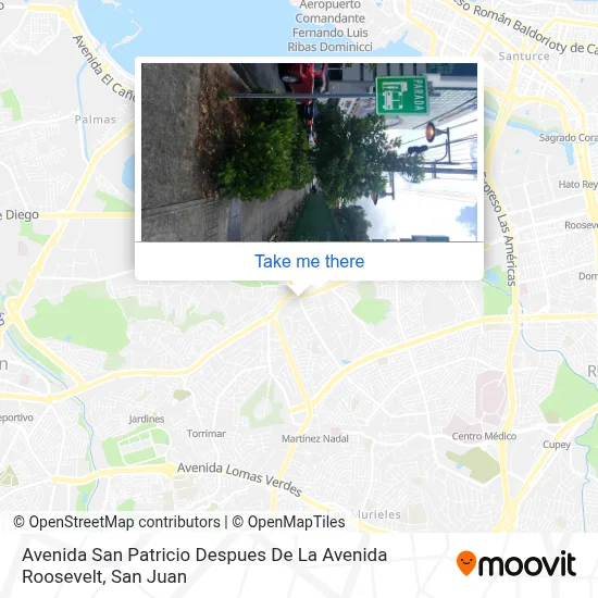 Mapa de Avenida San Patricio Despues De La Avenida Roosevelt