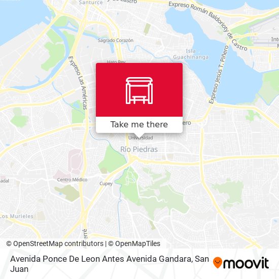 Mapa de Avenida Ponce De Leon Antes Avenida Gandara