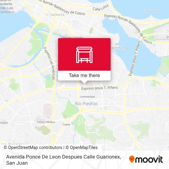 Mapa de Avenida Ponce De Leon Despues Calle Guarionex