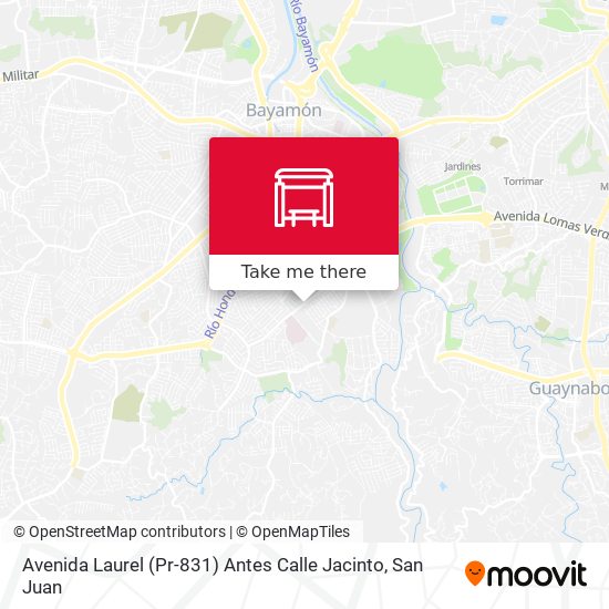 Mapa de Avenida Laurel (Pr-831) Antes Calle Jacinto