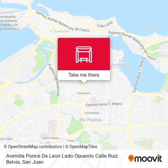 Avenida Ponce De Leon Lado Opuesto Calle Ruiz Belvis map