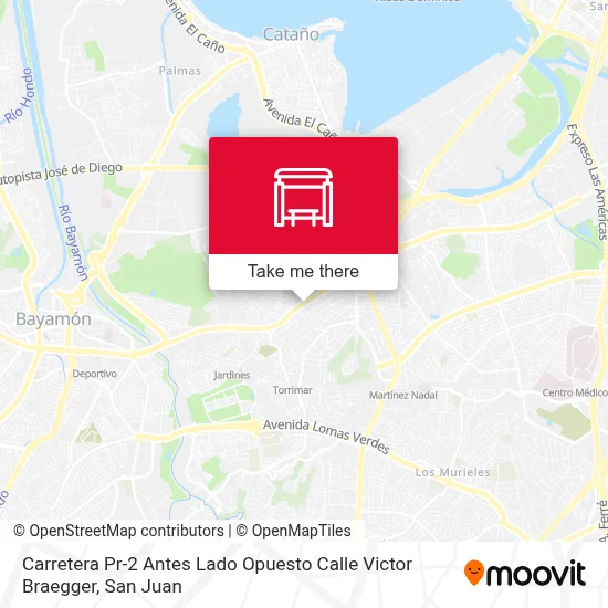 Mapa de Carretera Pr-2 Antes Lado Opuesto Calle Victor Braegger