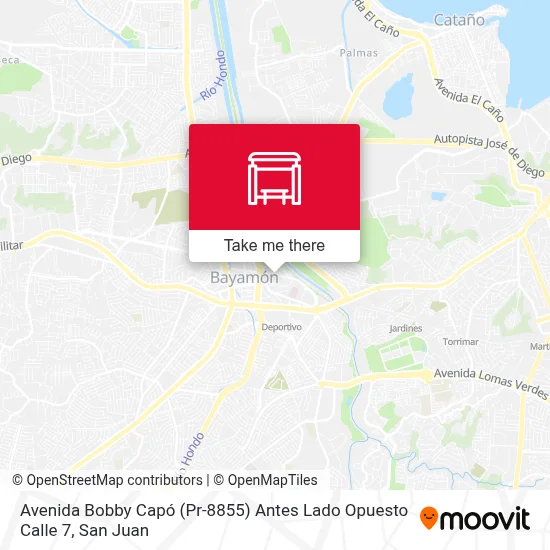 Mapa de Avenida Bobby Capó (Pr-8855) Antes Lado Opuesto Calle 7