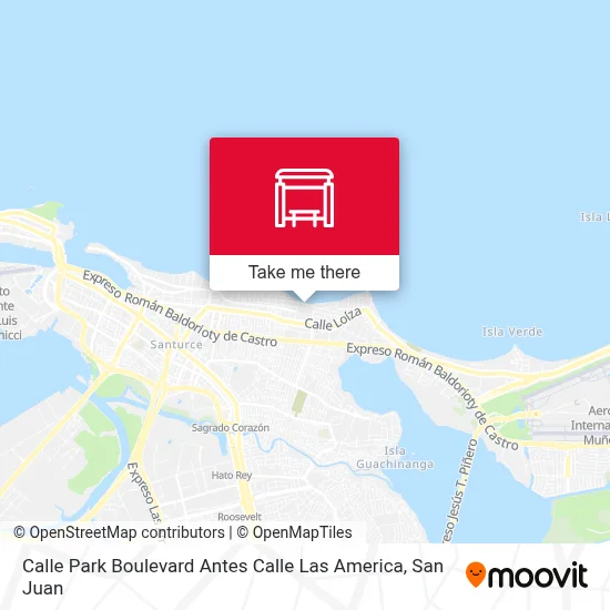 Mapa de Calle Park Boulevard Antes Calle Las America