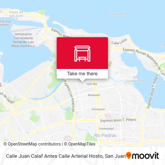 Mapa de Calle Juan Calaf Antes Calle Arterial Hosto