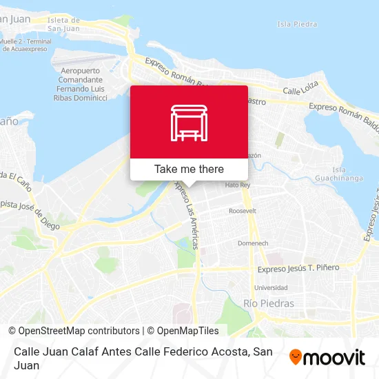 Calle Juan Calaf Antes Calle Federico Acosta map