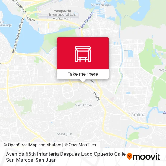 Mapa de Avenida 65th Infanteria Despues Lado Opuesto Calle San Marcos