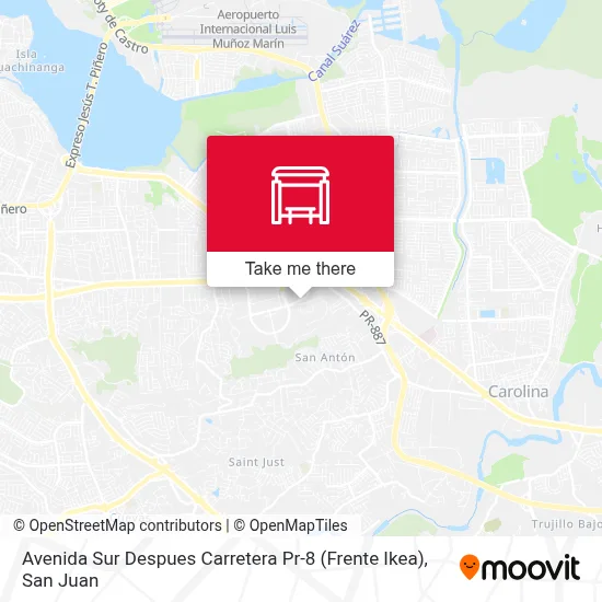 Mapa de Avenida Sur Despues Carretera Pr-8 (Frente Ikea)