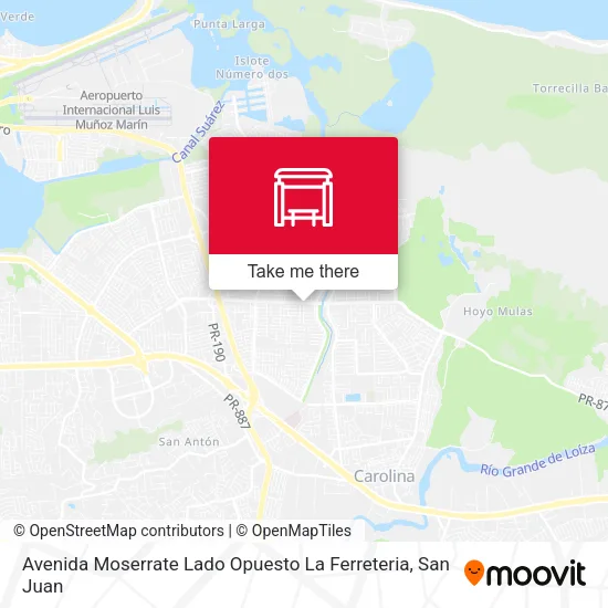 Mapa de Avenida Moserrate Lado Opuesto La Ferreteria