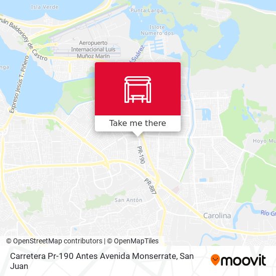 Carretera Pr-190 Antes Avenida Monserrate map