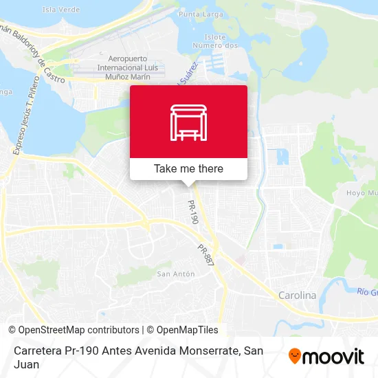 Mapa de Carretera Pr-190 Antes Avenida Monserrate