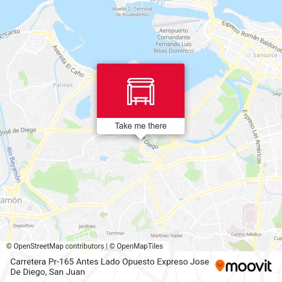 Mapa de Carretera Pr-165 Antes Lado Opuesto Expreso Jose De Diego