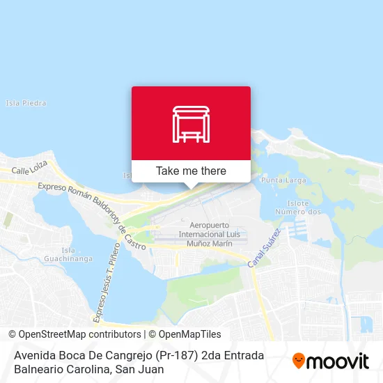 Avenida Boca De Cangrejo (Pr-187) 2da Entrada Balneario Carolina map