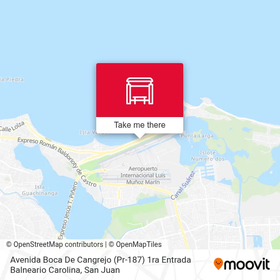 Avenida Boca De Cangrejo (Pr-187) 1ra Entrada Balneario Carolina map