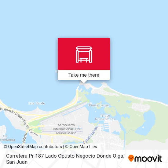 Mapa de Carretera Pr-187 Lado Opusto Negocio Donde Olga