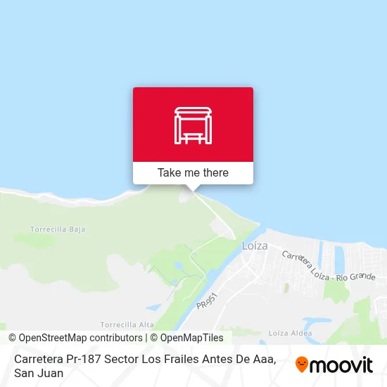 Mapa de Carretera Pr-187 Sector Los Frailes Antes De Aaa