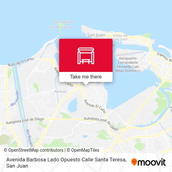 Mapa de Avenida Barbosa Lado Opuesto Calle Santa Teresa