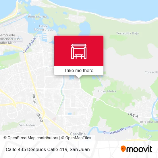 Mapa de Calle 435 Despues Calle 419