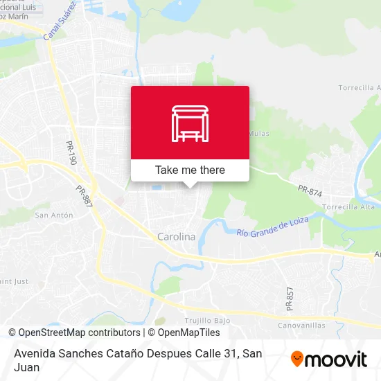 Mapa de Avenida Sanches Cataño Despues Calle 31