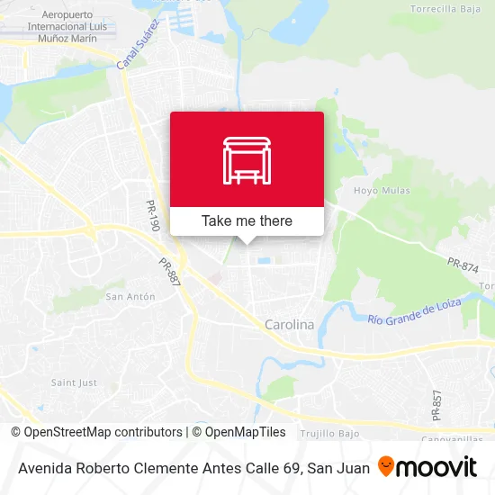 Avenida Roberto Clemente Antes Calle 69 map