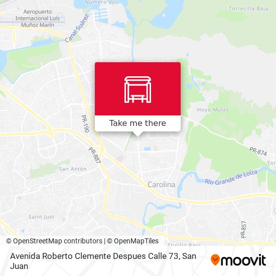 Avenida Roberto Clemente Despues Calle 73 map