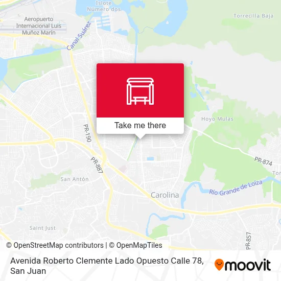 Avenida Roberto Clemente Lado Opuesto Calle 78 map