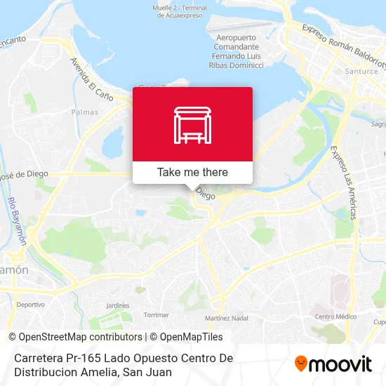 Mapa de Carretera Pr-165 Lado Opuesto Centro De Distribucion Amelia