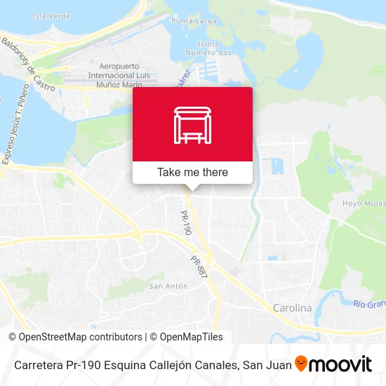 Mapa de Carretera Pr-190 Esquina Callejón Canales