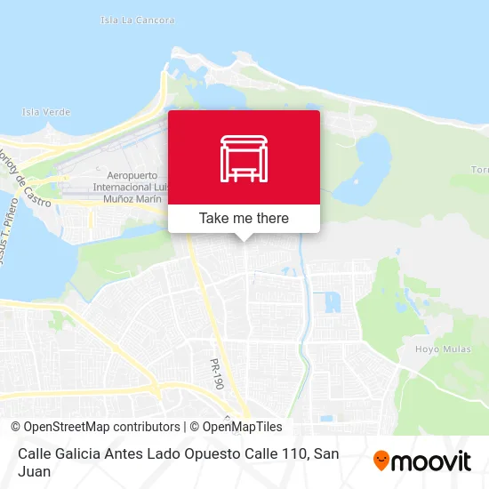 Mapa de Calle Galicia Antes Lado Opuesto Calle 110