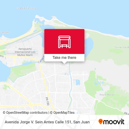 Mapa de Avenida Jorge V. Sein Antes Calle 151
